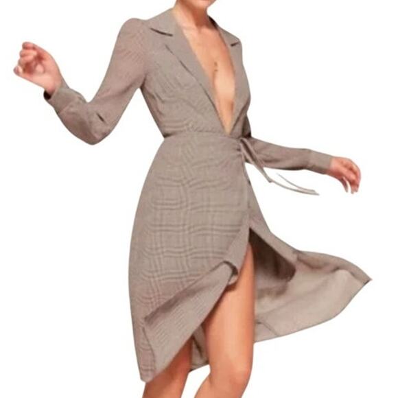 Reformation Dresses & Skirts - Reformation Salem Wrap Midi Dress in Aberdeen Grey XS New with Tags $248 MSRP